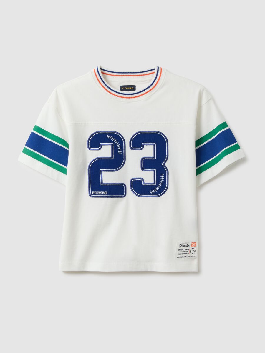 Kids' regular fit multicolour pure cotton T-shirt_0