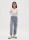 Girls Grey Cotton Trousers in Blue_0