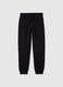 Boys' black pure cotton regular fit jogger trousers_0