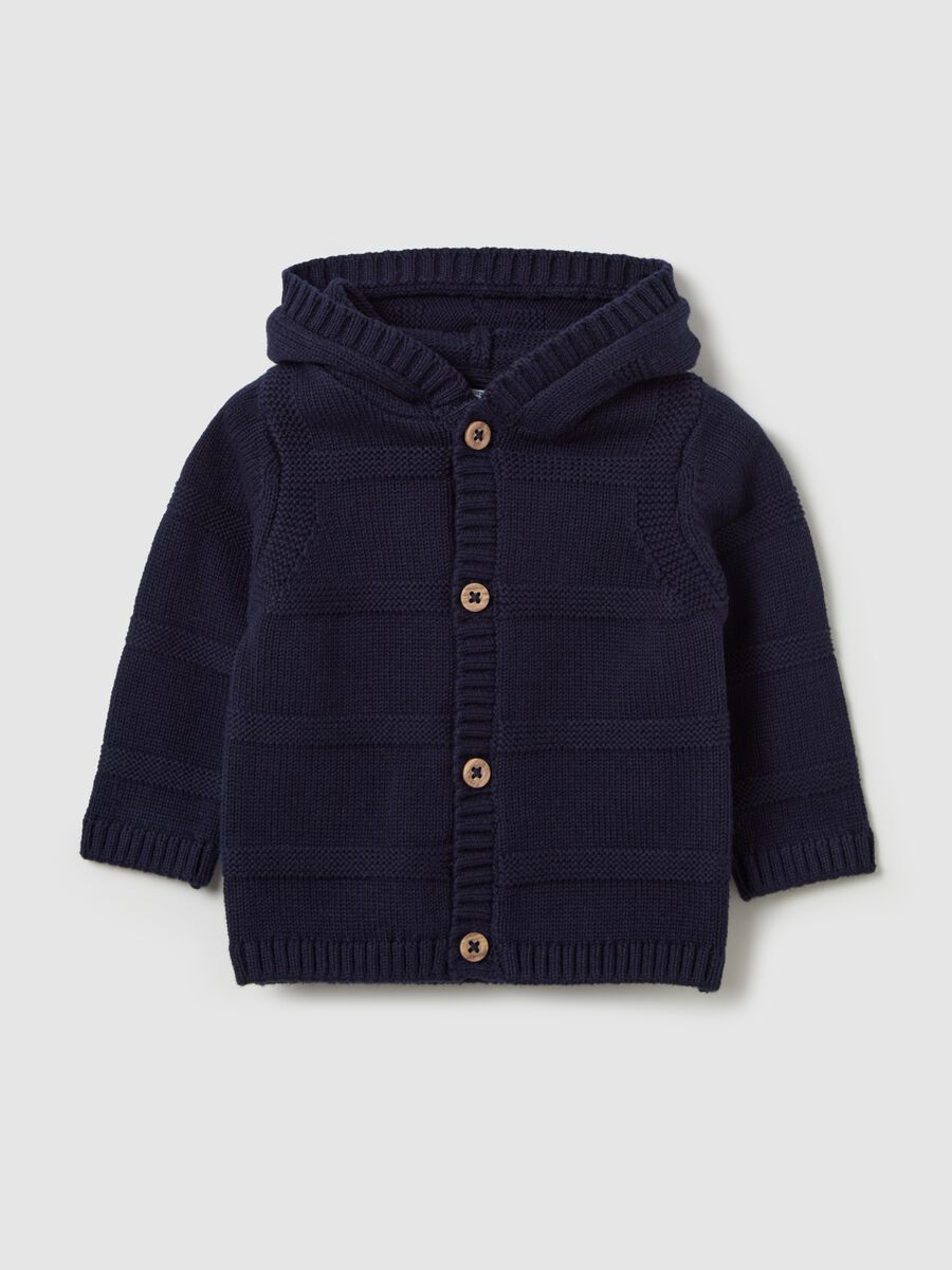 Cotton cardigan with hood_0