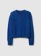 Blue regular fit pure cotton cardigan with buttons_4