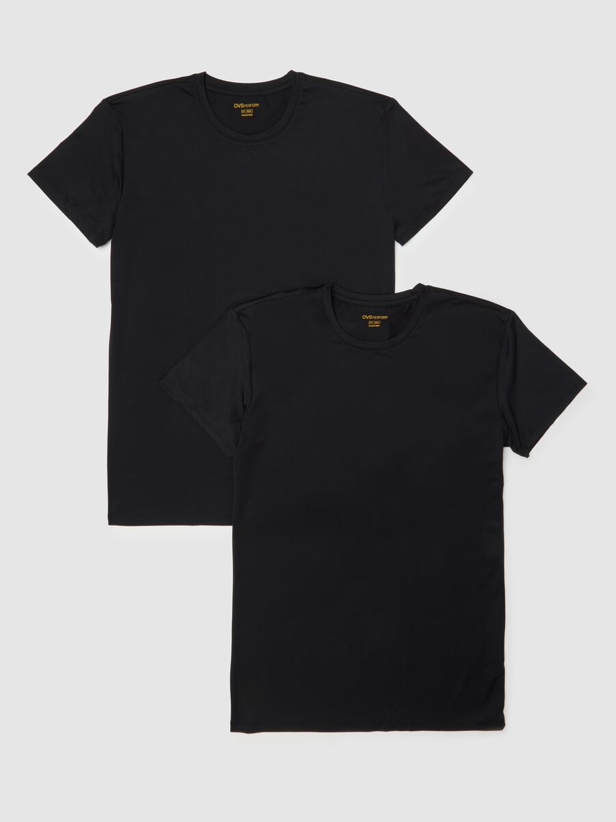 Twin pack of black microfiber t-shirts_4