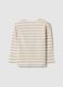 Multicolour striped pure cotton t-shirt for boys with embroidery_1