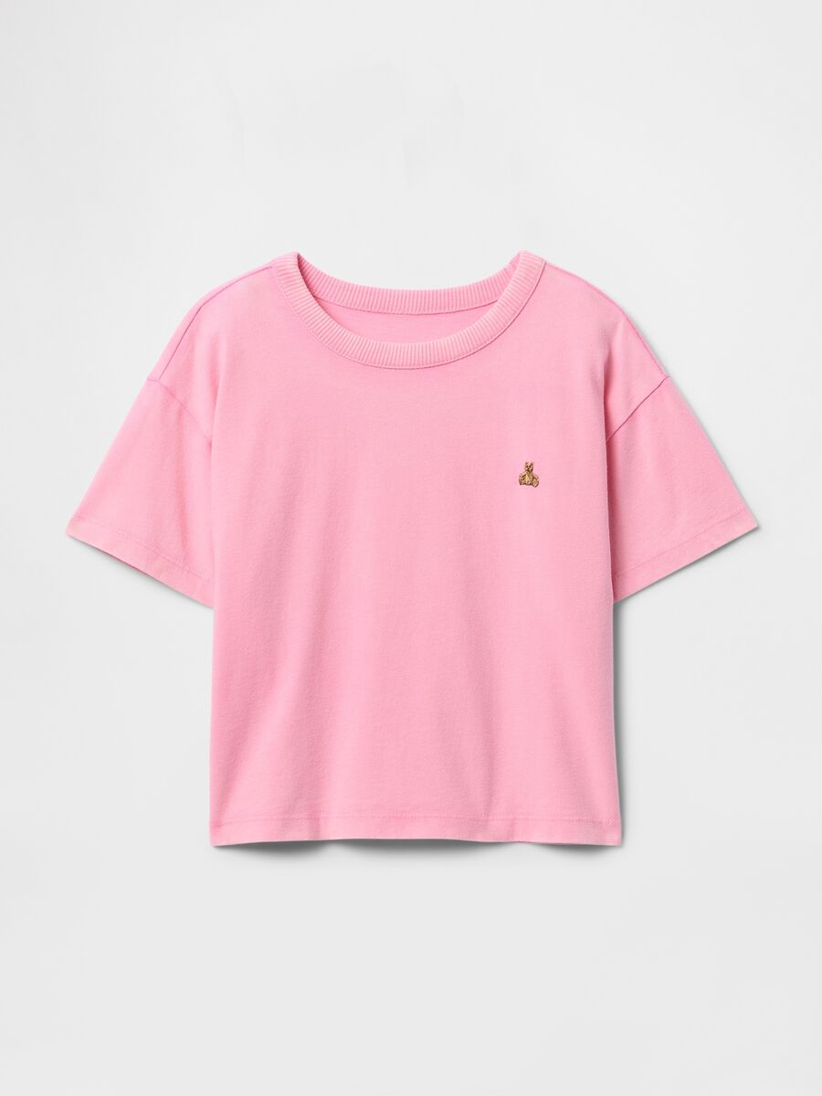 Girls' pink oversized T-shirt_1