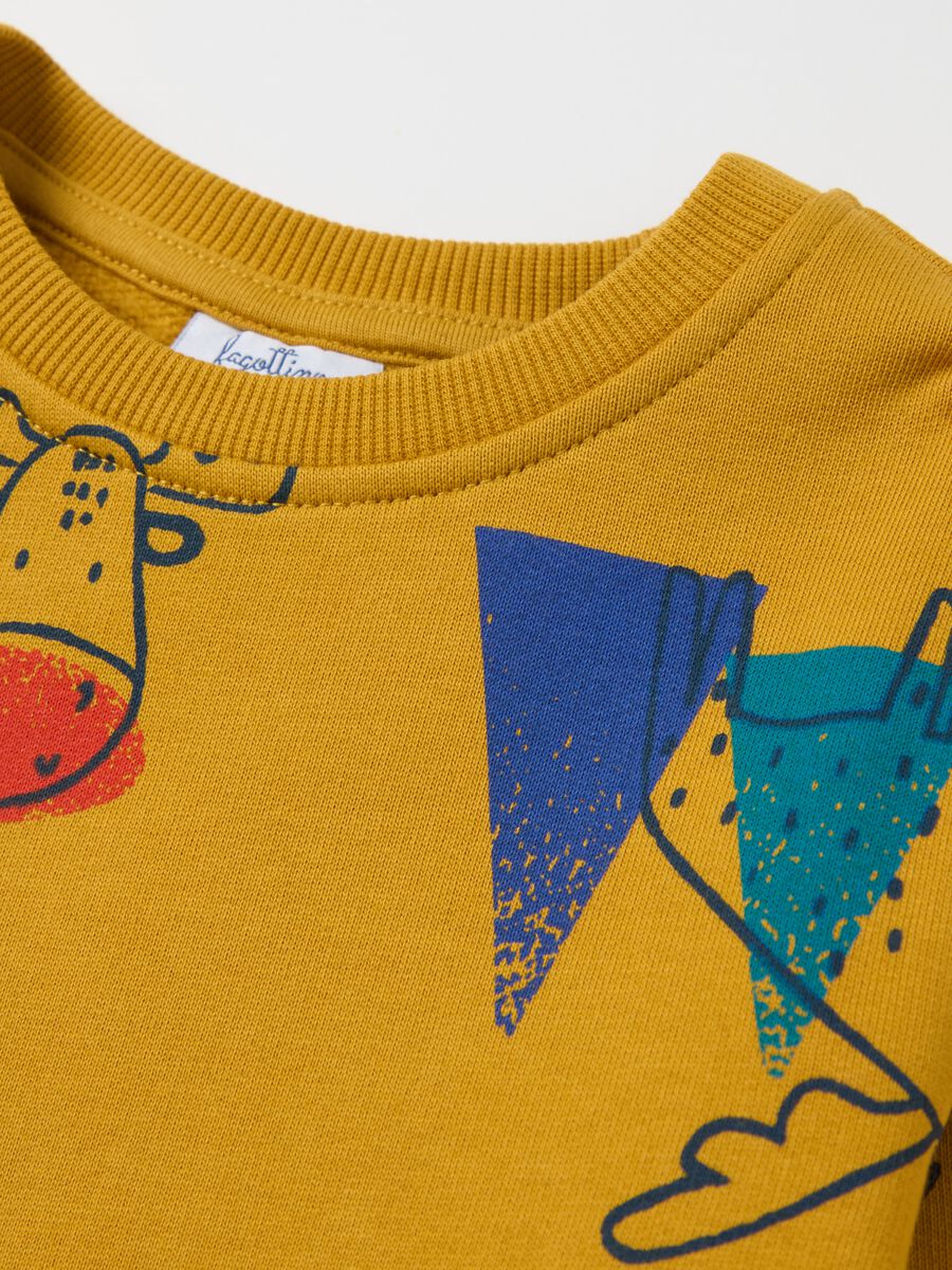 French terry sweatshirt with Pole animals print_3