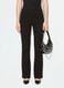 Black flared trousers in stretch viscose_1