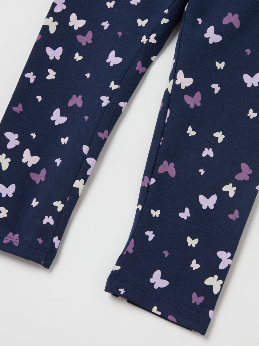 Three-quarter leggings in stretch cotton_3