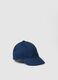 Blue pure cotton toddler hat with motorcycle design_0