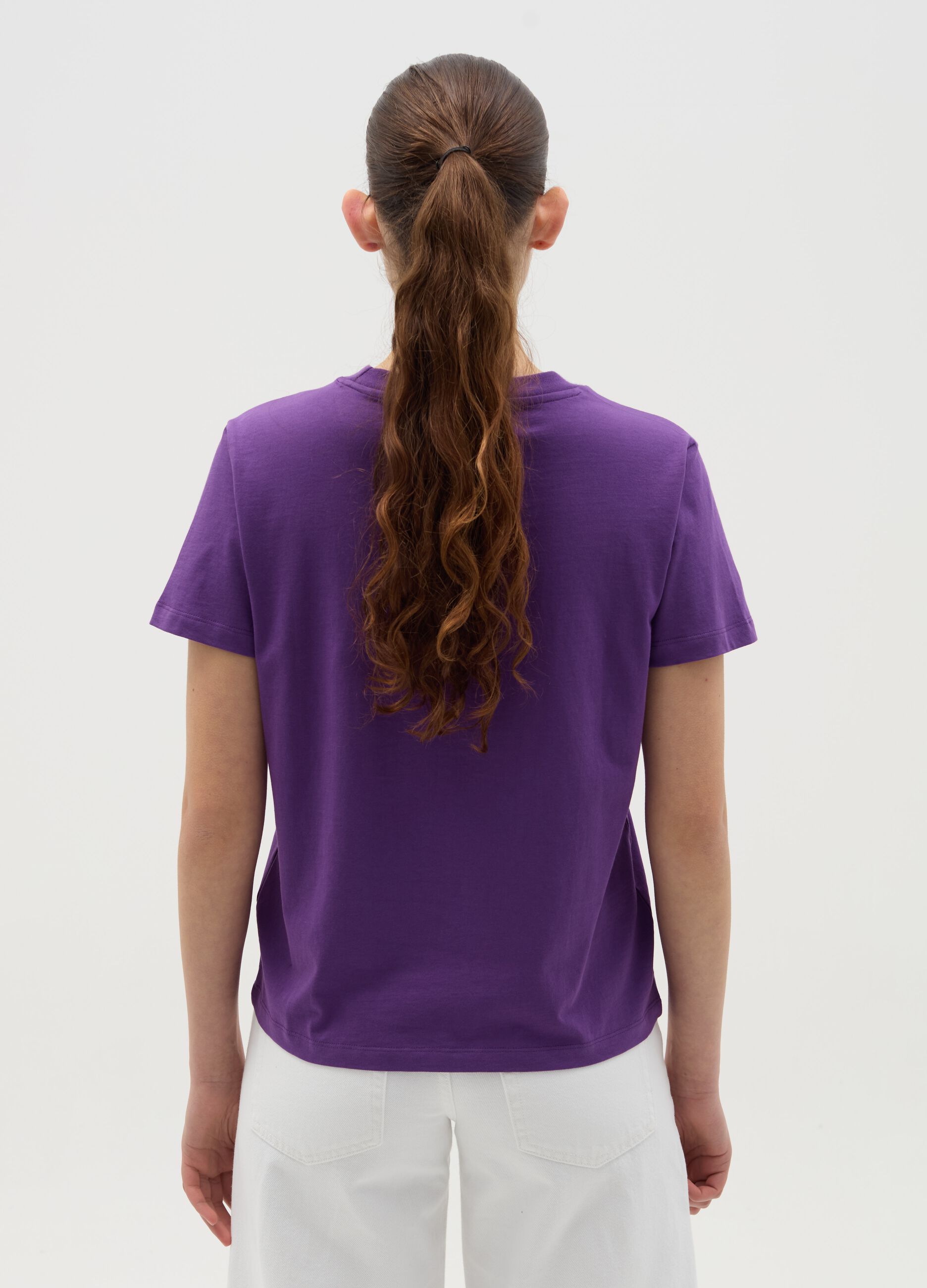 Purple T-shirt with Hard Rock Café Los Angeles print