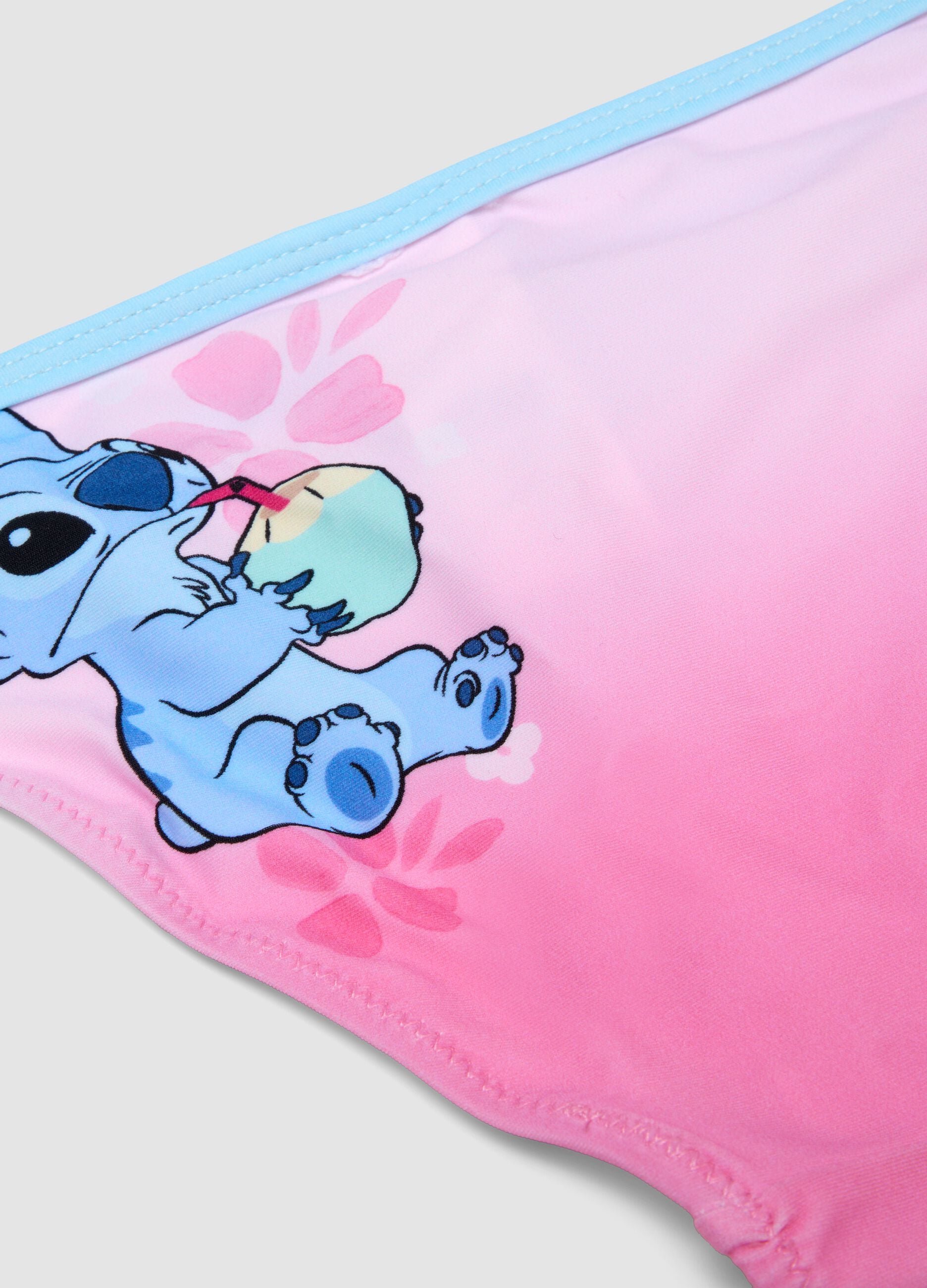 Pink stretch Stitch print bikini