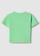 T-shirt in puro cotone verde da bambina regular fit con gelato_1