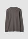 Grey crew-neck pure cotton T-shirt_2