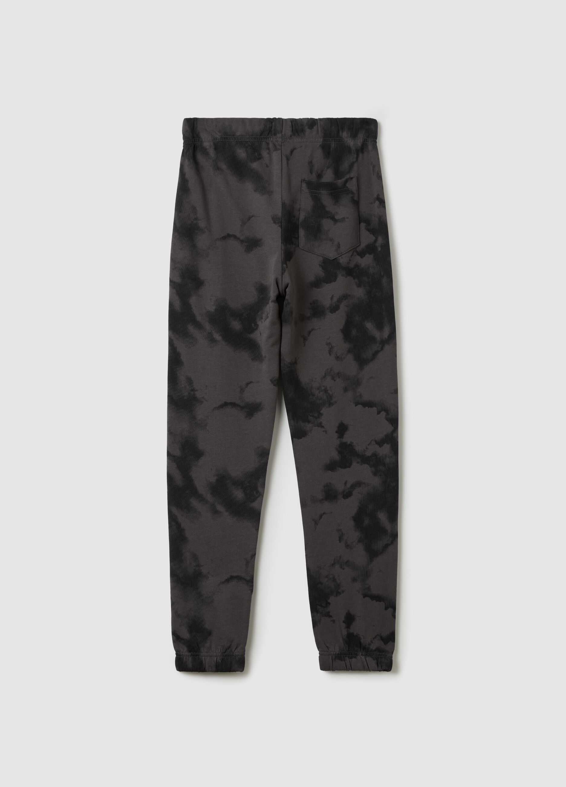 Joggers in felpa Tie Dye con coulisse