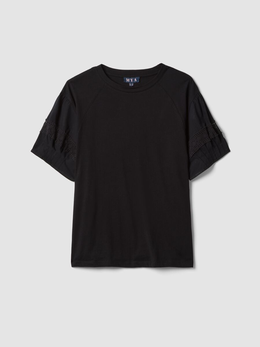T-shirt in puro cotone nero regular fit_4