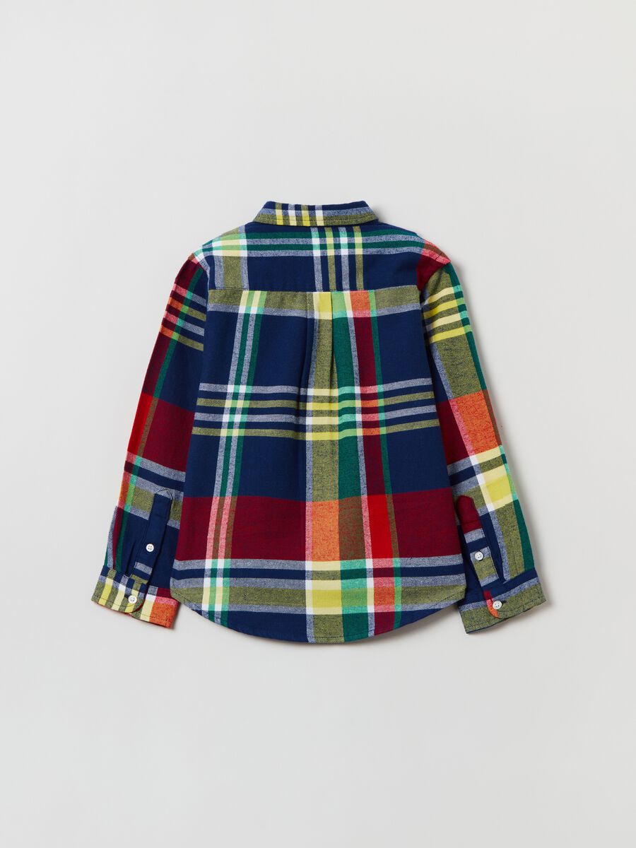 Camicia in cotone con fantasia check _4