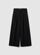 Black Wide Leg Stretch Trousers_4