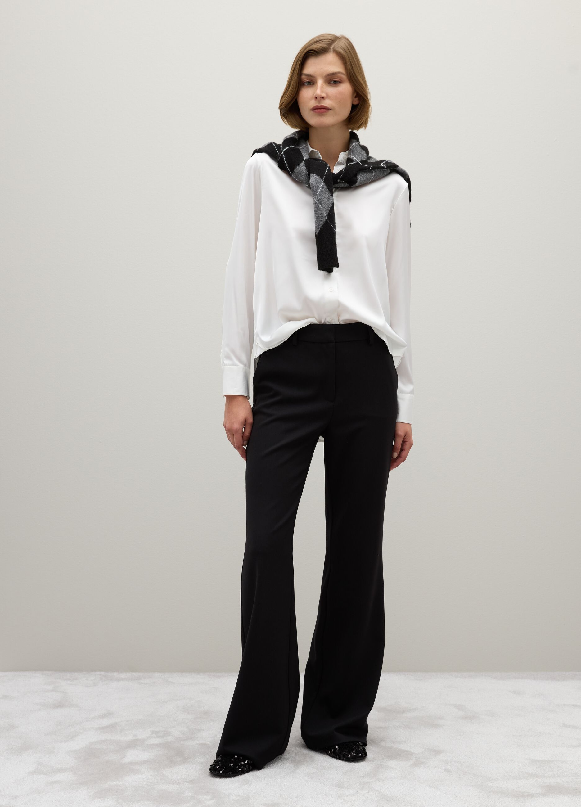 Black Flared Trousers