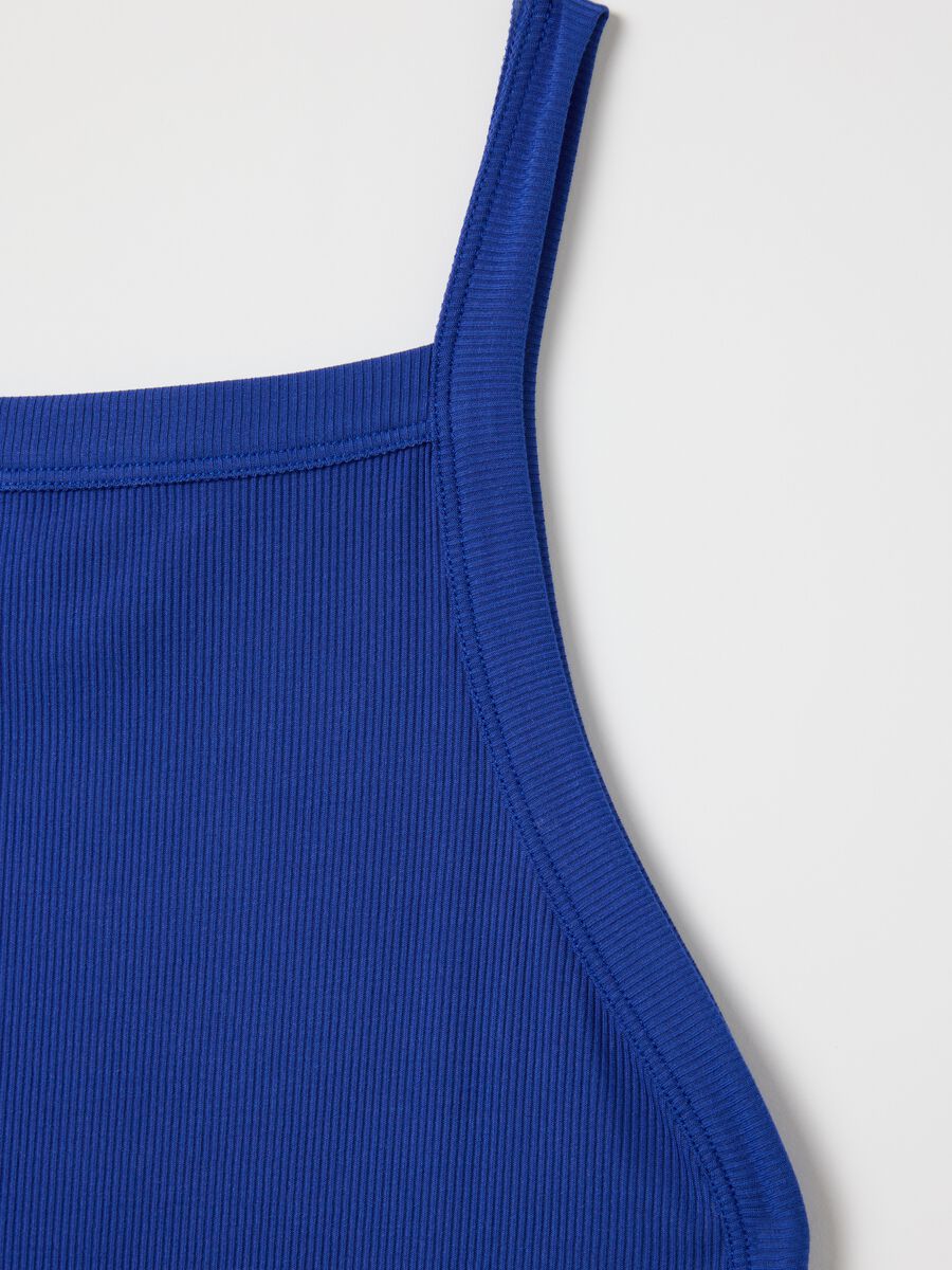 Top Blue Modal Stretch Tank Top_5