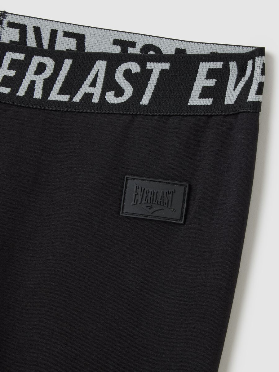 Leggings in cotone elasticizzato nero regular fit Everlast_1