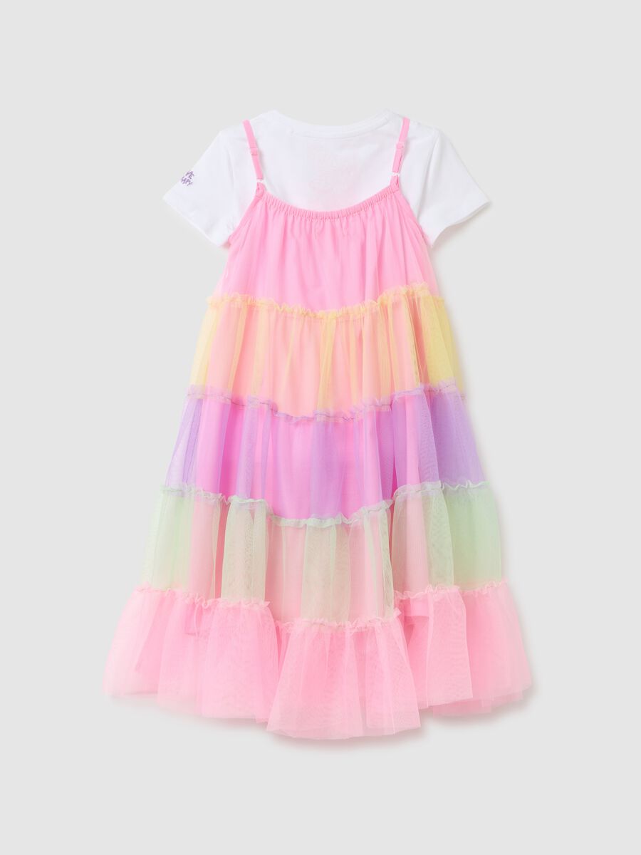 Girl's long dress in multicolour blend regular fit_1