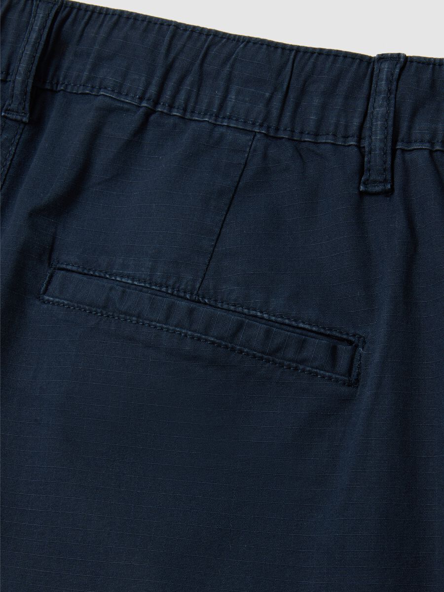 Men's Blue Cotton Regular Fit Shorts_1