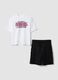 Black and white pure cotton printed boys&rsquo; co-ord set, oversized fit_3