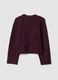 Purple stretch wool crew-neck jumper with oversized fit_2