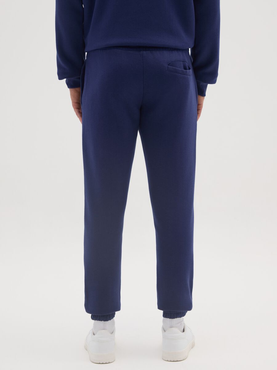 Blue cotton blend jogger trousers regular fit with NFL logo_2