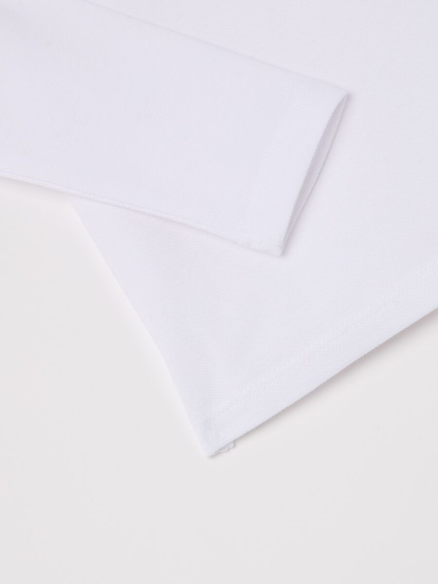 Long-sleeved polo shirt in piquet_3