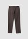 Brown regular-fit stretch cotton twill trousers_2