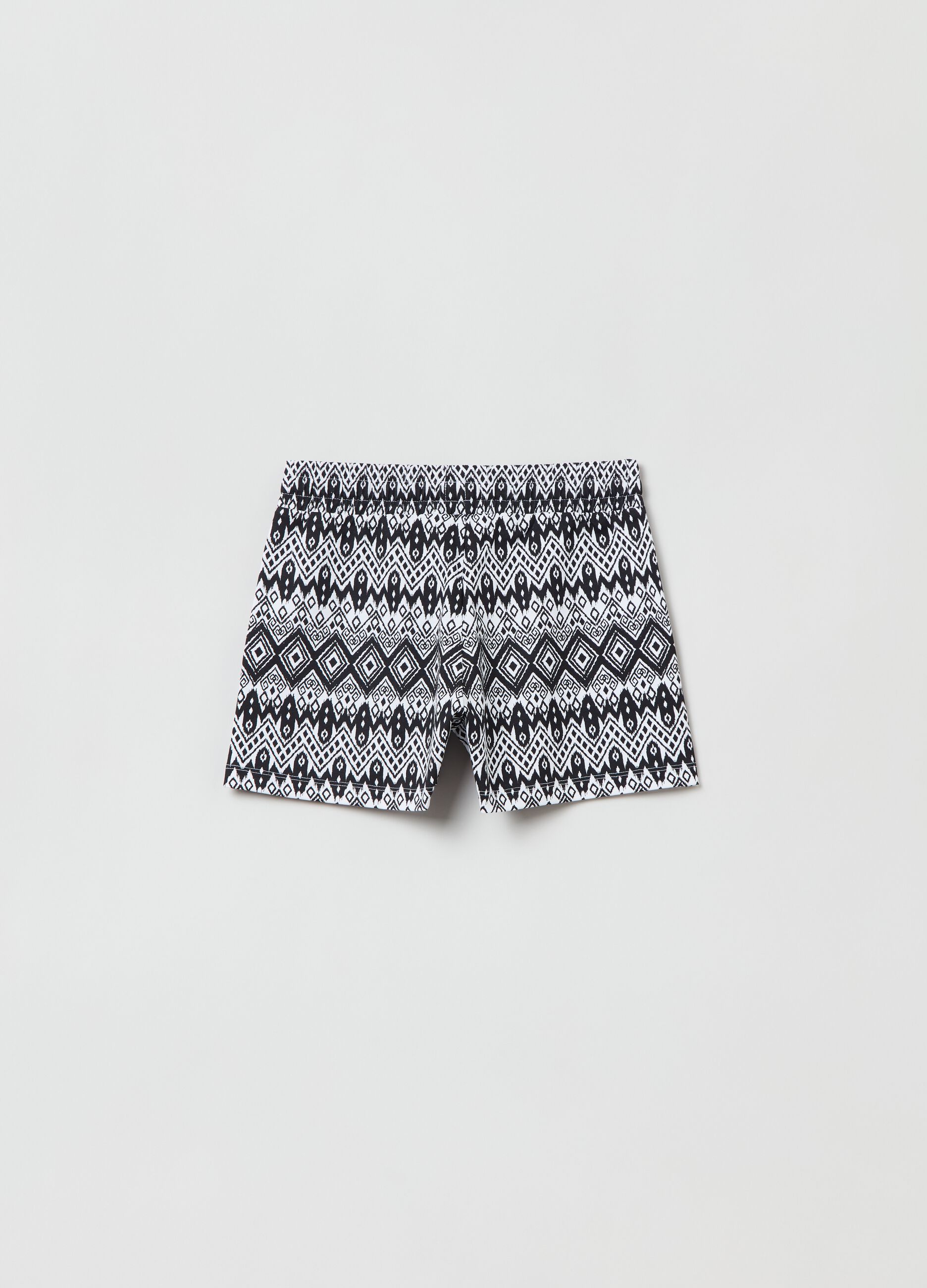 Shorts in jersey con stampa ikat_1