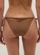 Brown bikini briefs in stretch fabric with tie sides_2