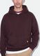 Felpa rossa in puro cotone con cappuccio over fit_2