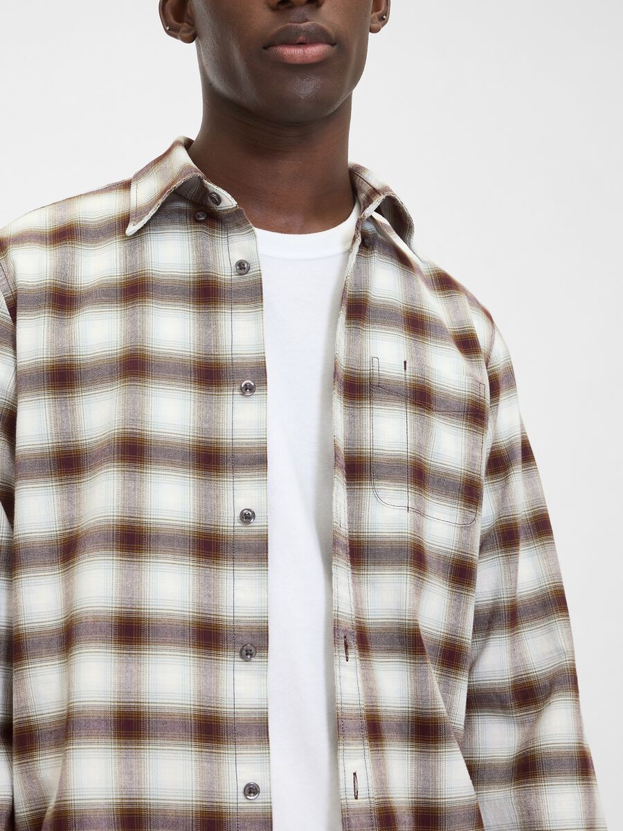 Stretch Brown Check Shirt_3
