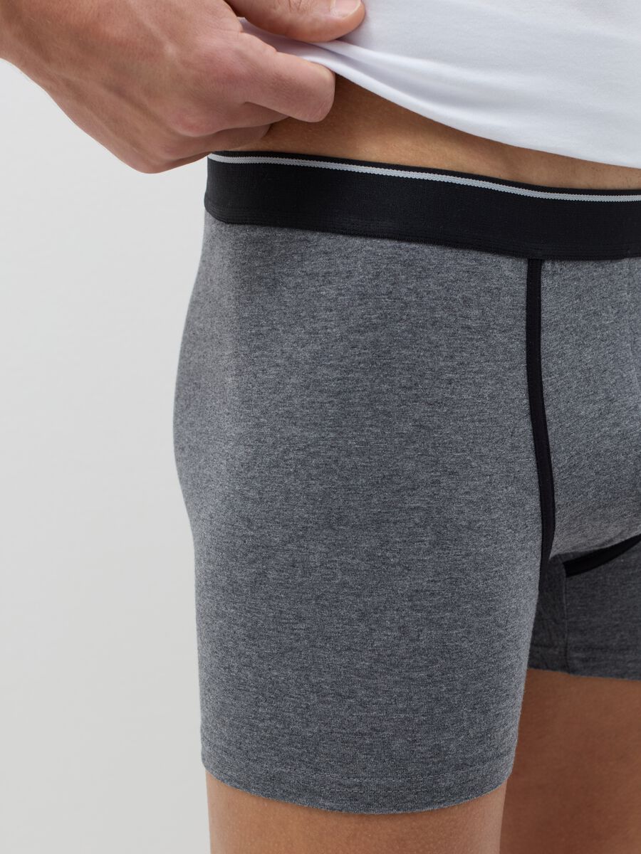 Three-pair pack midi boxer shorts in stretch cotton_2