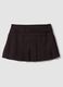 Black pleated skirt in stretch viscose_2