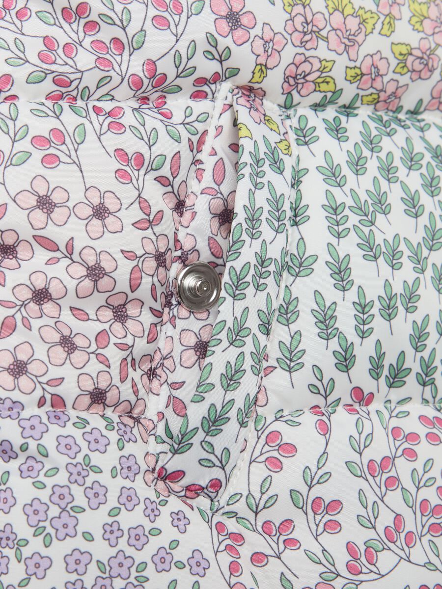 Padded waistcoat with floral pattern_3