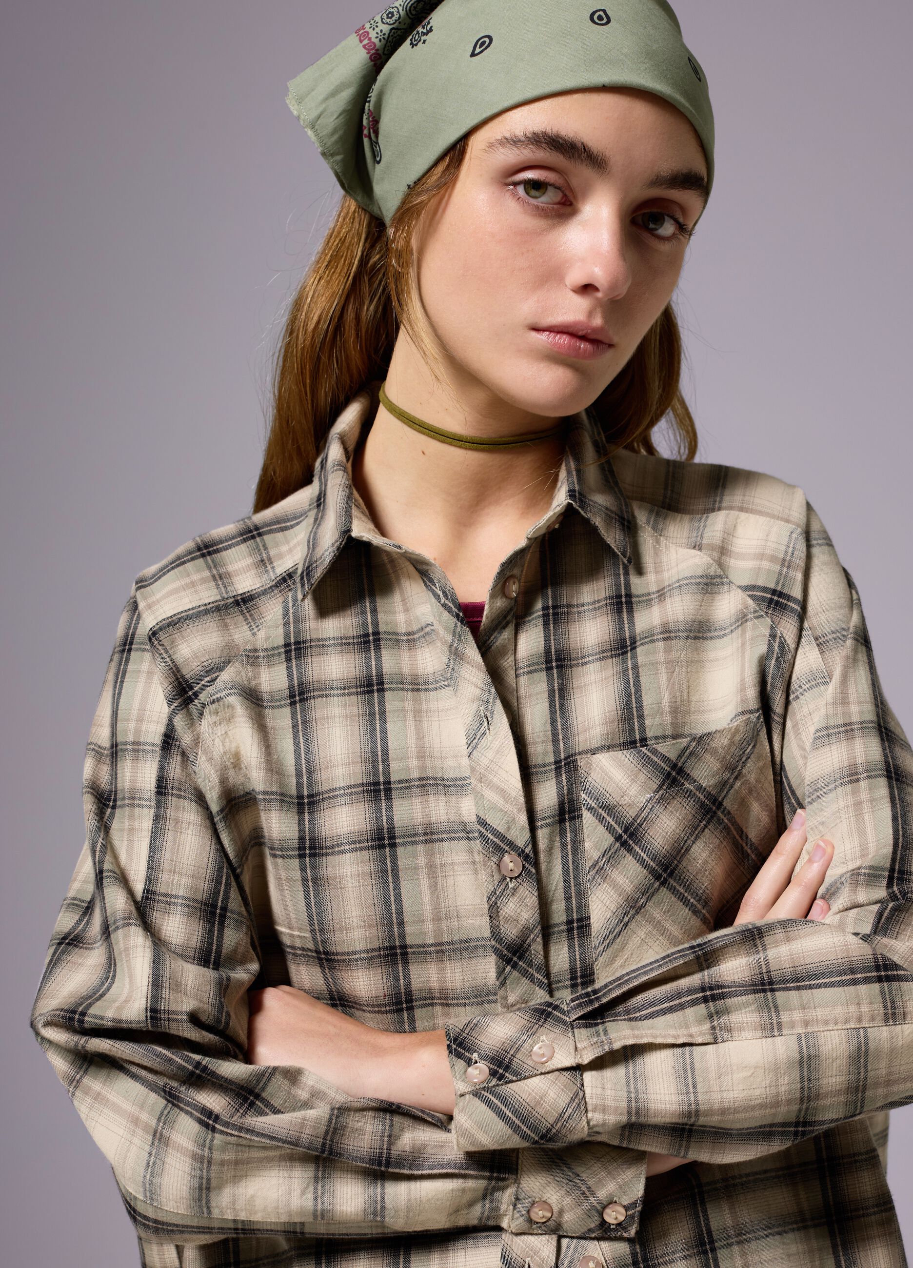ALTAVIA WITH DEBORAH COMPAGNONI shirt in check cotton with pocket