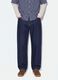 Blue denim jeans in pure cotton, baggy fit_2