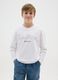 Boy's pure cotton white T-shirt with round neck_0