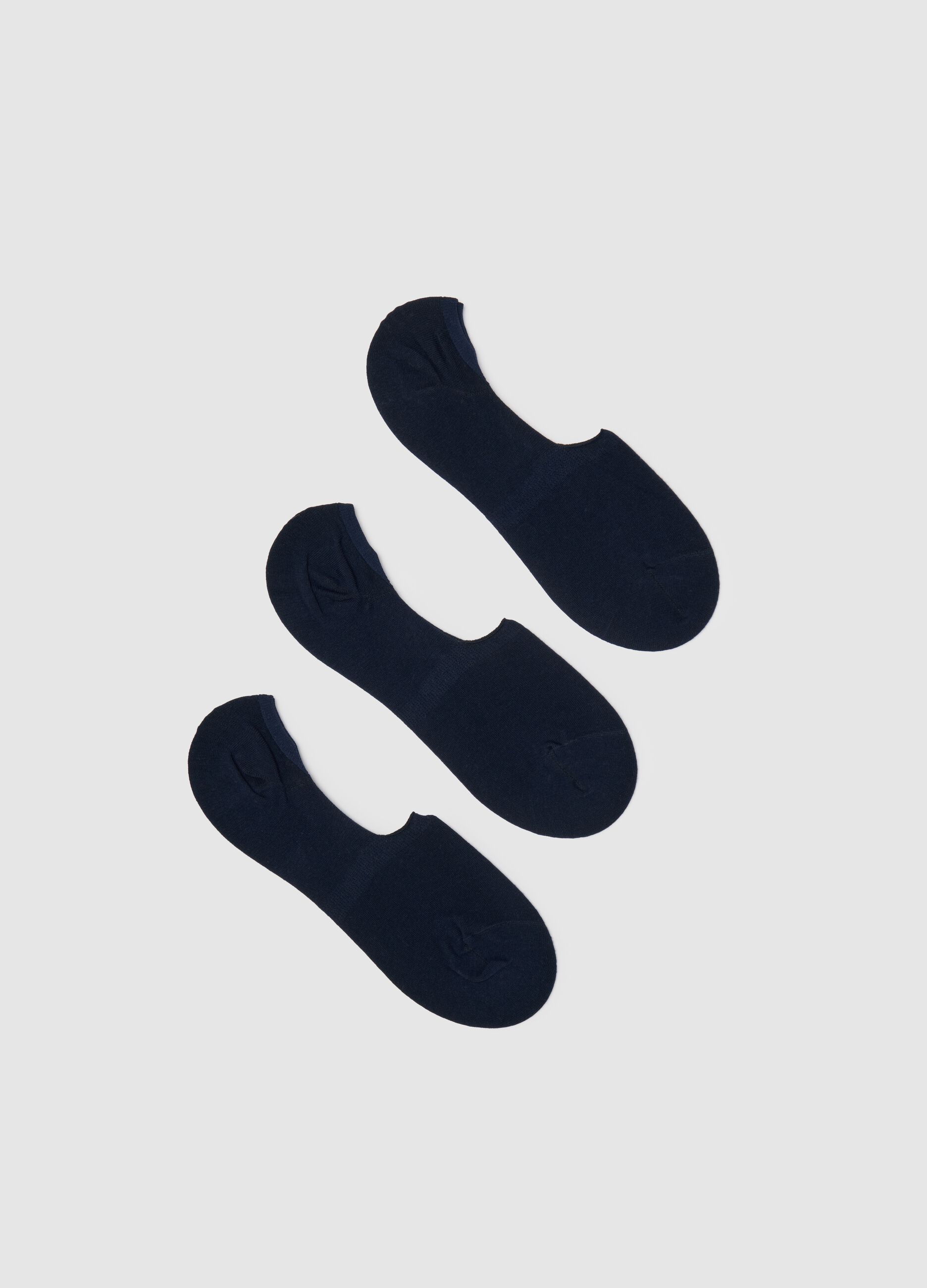 Three-pack blue stretch pop socks