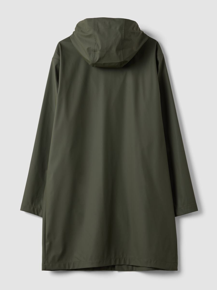 Green regular-fit raincoat with zip_6