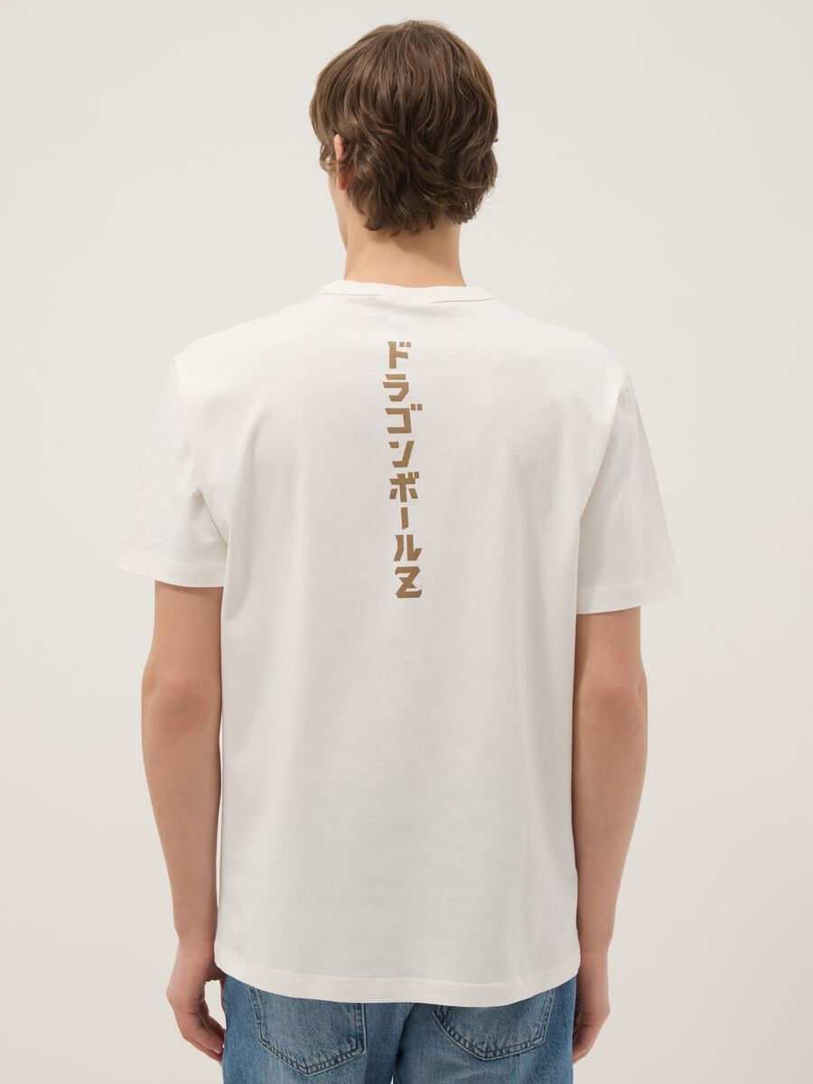 Beige pure cotton regular fit T-shirt with Dragon Ball print_2