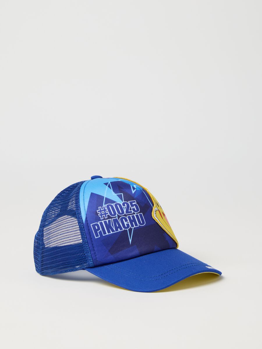 Blue Pikachu Print Hat_0