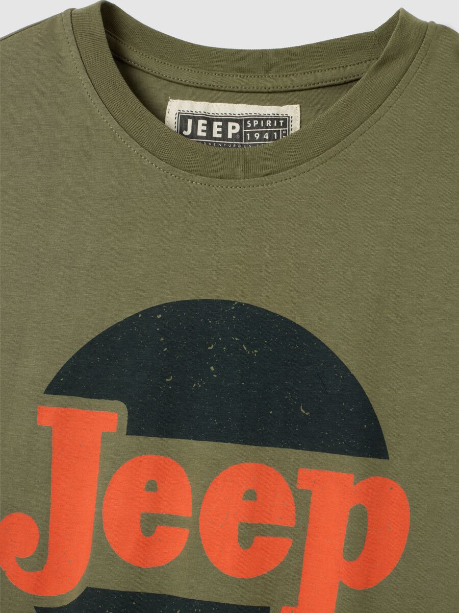 Men's green pure cotton T-shirt regular fit with print_1