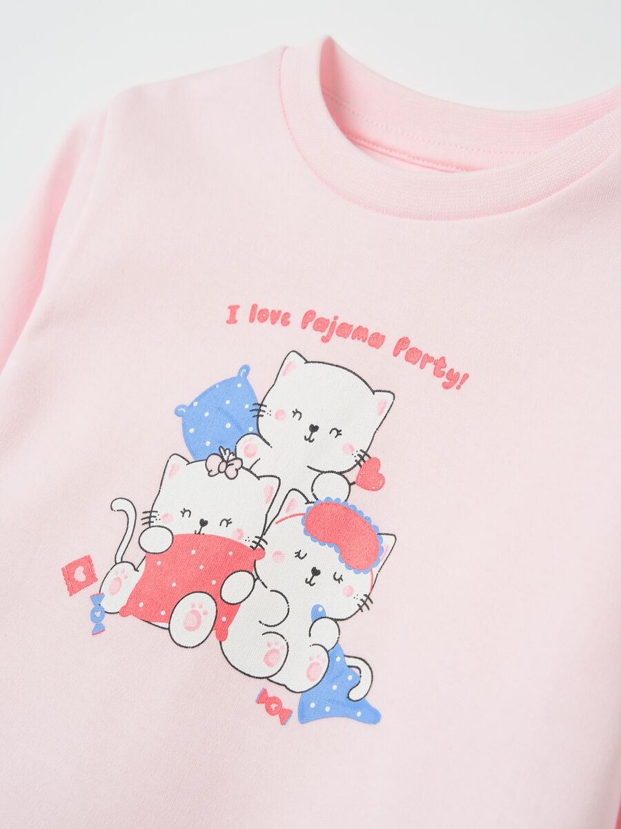 Long pyjamas with print in cotton_2