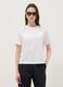 White pure cotton T-shirt with embroidery, regular fit_0