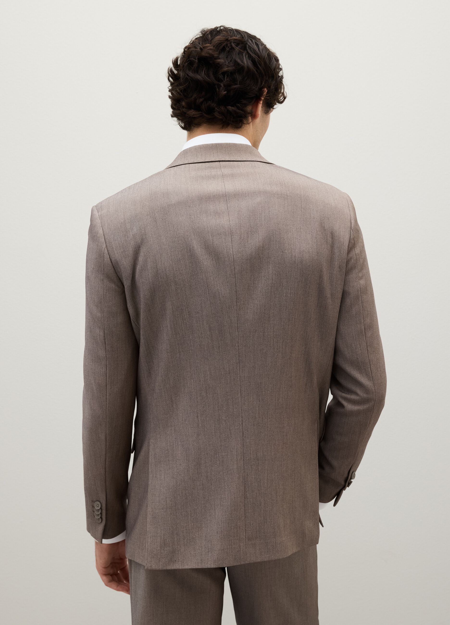Slim fit brown blazer