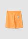 Orange pure cotton kids shorts regular fit_1