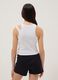 White stretch cotton tank top with asymmetric straps_1